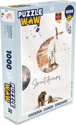 Obrázek produktu pro MuchoWow® Puzzle 1000 dílků Děti - Zvířata - Přísloví - Hračky - Pro malé i velké - Hry - Puzzle