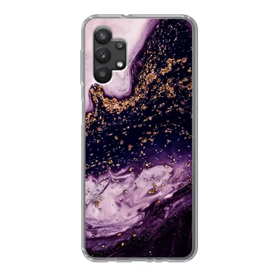 Produktbild von MuchoWow® Handyhülle Schutzhülle Hülle für Samsung Galaxy A32 5G Marmor - Gold - Naturstein Silikon Softcase Handy Hülle - Softcase