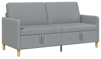 Image de Canapé vidaXL avec rangement, gris clair, 172 x 78 x 87 cm, polyester