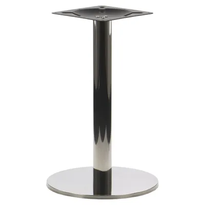 Image de Piètement de table en acier inoxydable SH-2001-1, pour bureau, hôtel, restaurant, diamètre 45 cm, hauteur 71,5 cm, acier inoxydable poli