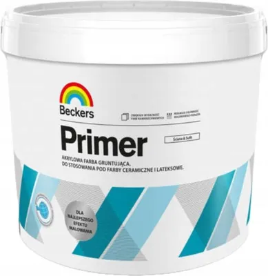 Produktbild von Weißer Acryl-Grundierfarbe 10L für Innenbereich - Mattes Finish, Effizienz, Umweltfreundlich