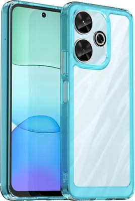 Produktbild von Schutzhülle für Xiaomi Redmi 13 4G Klar Rückseite Stoßfeste TPU Silikon Bumper Hülle Hellblau