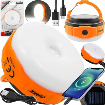 Produktbild von Solarleuchte Werkstatt-Akku LED Taschenlampe Camping-Taschenlampe Verke