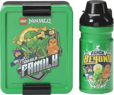 Produktbild von LEGO Trinkflasche + Brotdose LUNCH SET NINJAGO GREEN grün