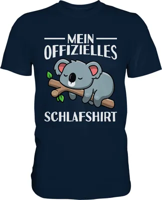 Produktbild von Offizielles Schlafshirt Nachthemd Schlafanzug Pyjama Koala T-Shirt – Navy / XL