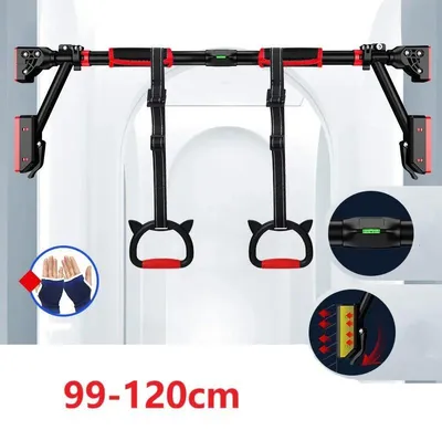 Produktbild von Klimmzugstange für Türrahmen - Verstellbare Pull Up Stange - Länge 99–120 cm - Heimtraining Kraftsport - Sit Up und Armtraining