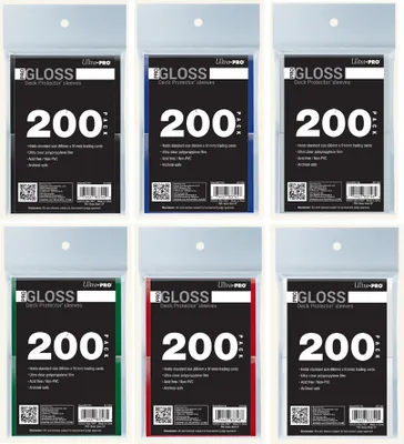 Produktbild von Ultra Pro PRO-Gloss Standard Deck Protector Sleeves Bundle (200ct) White