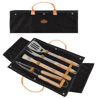 Productafbeelding van Esschert Design - Denim BBQ gereedschapset