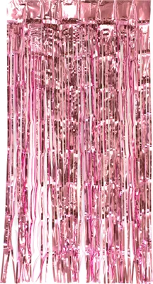 Produktbild von Lametta Vorhang 50x100cm, Farbauswahl:rosa