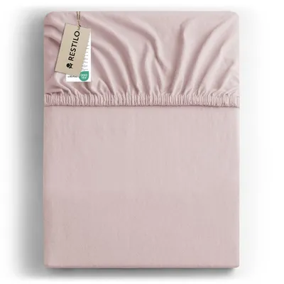 Produktbild von Spannbettlaken 100% Baumwolle Schlafzimmer Bettlacken Betttuch 180-200x200 Rosa Lila
