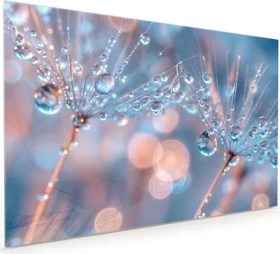 Produktbild von Küchenrückwand Spritzschutz Glas mit Motiv Wassertropfen Kunst 40 x 40 cm