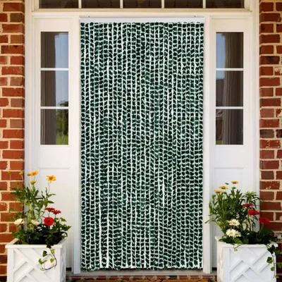 Produktbild von Design Fliegenvorhang Grün und Weiß 118x220 cm Chenille, Fliegengitter 2024 Neu