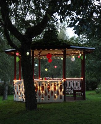 Best Season LED-Solarlampion, 1 cool light LED, ca.30x20 cm Farbe grün, mit Solarpanel, incl. Akku,,outd., 477-25