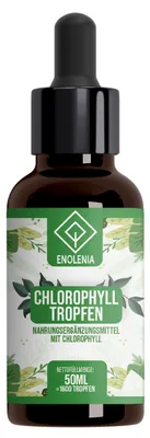 Produktbild von Enolenia® Chlorophyll Tropfen – Stärken des Immunsystems – Erhöhung der Energie und Vitalität – Unterstützung der Verdauung – vegan – natürlich