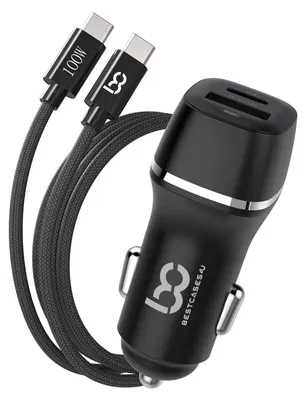 Autoladegerät 2-Port USB 3,4A mit 1m Typ-C Kabel, kompatibel Samsung A3 2017