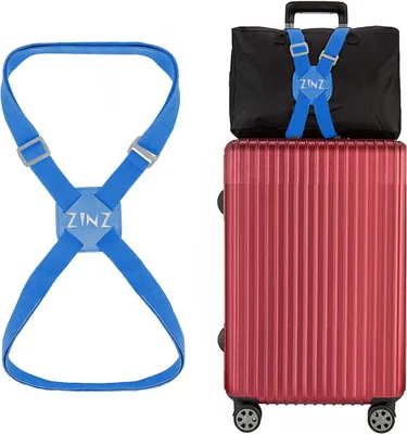 Produktbild von Verstellbarer Kofferband, Hohe Elastizität, Blau, Für Reisegepäck, Langlebig und Weich