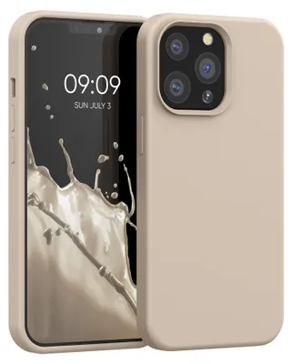 Produktbild von kwmobile Handyhülle für iPhone 13 Pro Hülle, für iPhone 13 Pro Case - Hülle Silikon - kabelloses Laden - Creme