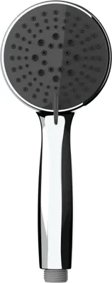 Produktbild von WENKO Duschkopf Basic Grau Ø 10 cm Brause-Kopf Dusche Badezimmer Wellness-Oase
