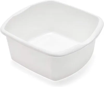Productafbeelding van Kleine Rechthoekige Afwaskom - 8 Liter Wit