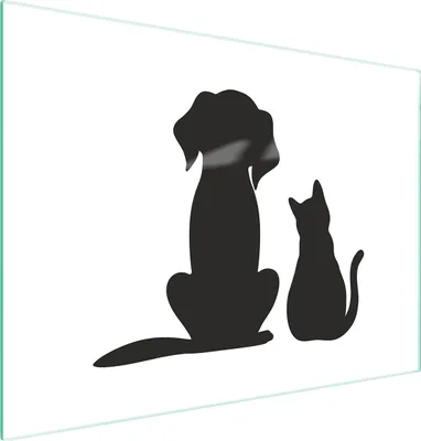 Produktbild von Hygienisches Glas-Schneidebrett 40x30 cm mit Tiermotiv, rutschfest