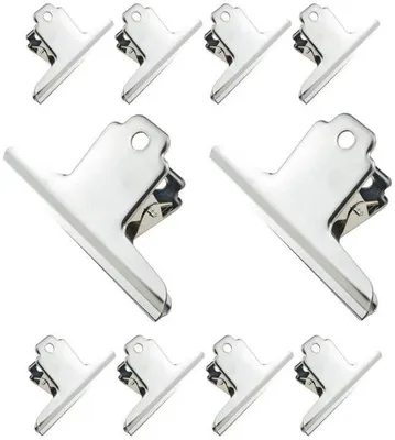 Produktbild von Edelstahl-Binderklammern 10er Pack Silber 120mm