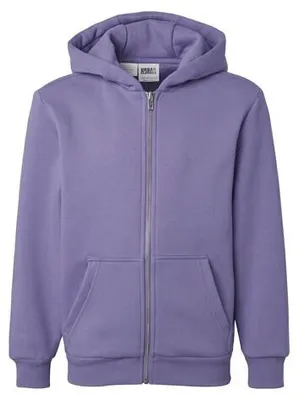 Obrázok produktu pre Detská mikina na zips Urban Classics Kids Fluffy Zip Hoody electriclilac – 122/128