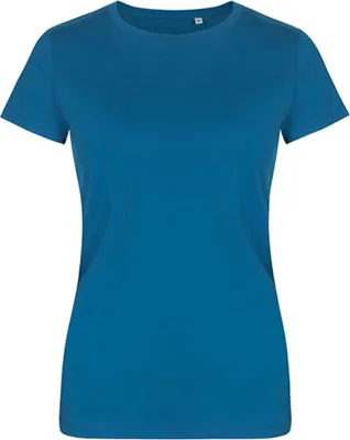 Immagine prodotto di X.O by Promodoro 1505 | Maglietta girocollo da donna, cotone pettinato - Colore: Petrolio - Taglia: XS