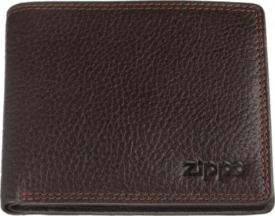 Zdjęcie produktu dla Portfel męski skórzany Zippo 2006028 - czarny portfel ze skóry, klasyczny na karty i banknoty