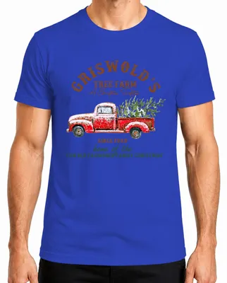 Obrázek produktu pro Griswold's Tree Farm orange Clark - Christmas Xmas Pánské tričko, modrá, S