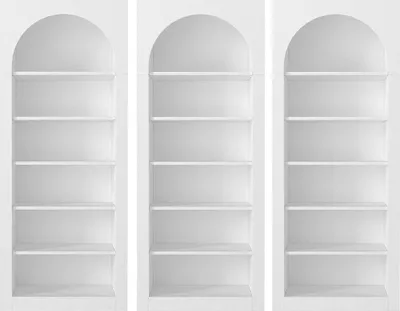 Produktbild von Bücherregal 3er-Set mit 6 Fächern - Weiß - CYMORA