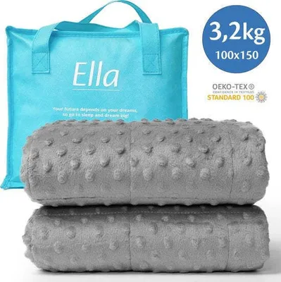 Produktbild von Ella EL Life Wiegedecke Kind 3.2kg - 100 x 150cm - Wiegedecke -  Baumwolle & Minky Fleece