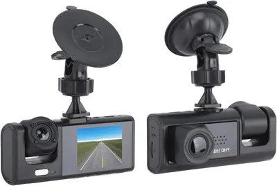 Obrázok produktu pre Dvojkanálová dashcam – Autokamera – Bezpečná jazda – Predná a zadná kamera – 3-palcový displej – Čierna