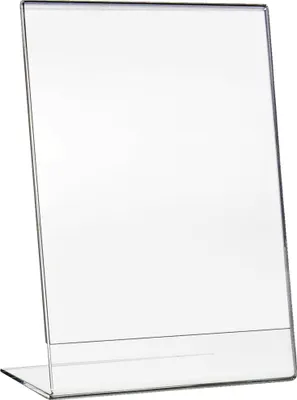 Obrázok produktu pre HMF 46932 Stolový stojan L Stand Din A5 akryl, držiak na karty menu, formát na výšku, 15 x 21 x 8,3 cm