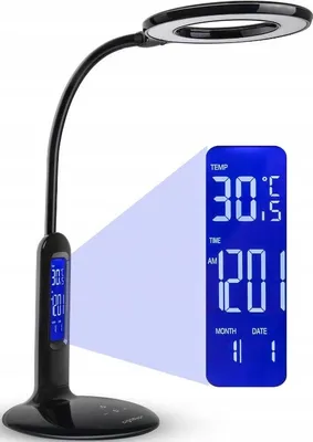 Produktbild von Aigostar LED Tischlampe 7W mit LCD, Dimmbar, Touch, 5 Farbtemperaturen
