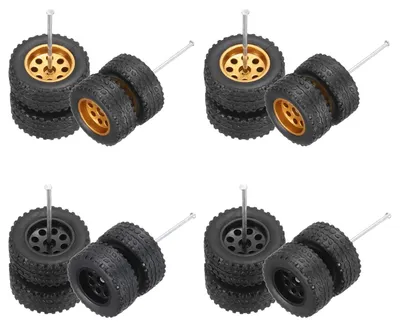 Immagine prodotto di Set di ruote e pneumatici - 6 pezzi per modellini di auto in scala 1:64