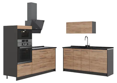 Obrázok produktu pre Kuchyňa Vicco Fame-Line Dub Goldkraft/antracitová 340 cm bez pracovnej dosky, Model 63668