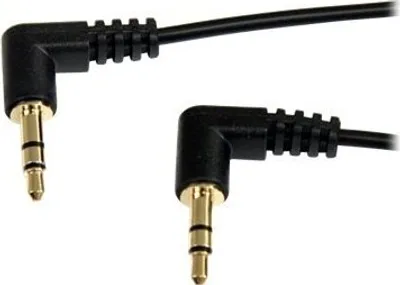 Obrázok produktu pre StarTech.com 0.3m Angle M/M, 3.5mm, Samec, 3.5mm, Samec, 0,3 m, Čierna