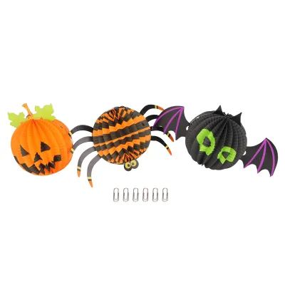 Obrázek produktu pro Halloween Spider Lantern, dýňové lucerny Ozdoby, Papírový pavouk, Papírová netopýří dekorace, Halloween dekorace, Halloween Party Supplies