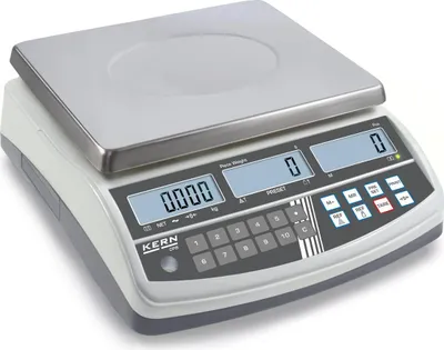 Produktbild von KERN & SOHN Zählwaage, 30 kg, Edelstahl, Edelstahl, LCD, 2 cm, 295 mm
