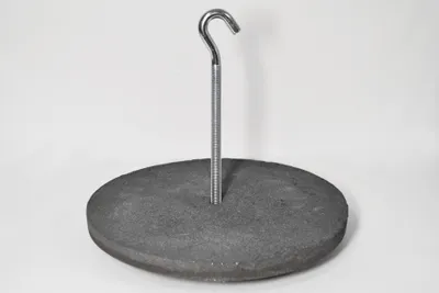 Produktbild von Deflektor mit Ofenhalter Deflektorplatte Deflektorstein Gusseisen für Kessel Heizkessel - 30 cm - CA152B - Deflektor + Gewindehaken