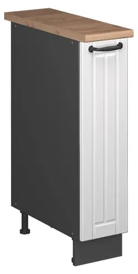Immagine prodotto di Armadio cucina dispensa alto Vicco Fame-Line Bianco rustico/Antracite 20 cm, PL Rovere, Model 62112