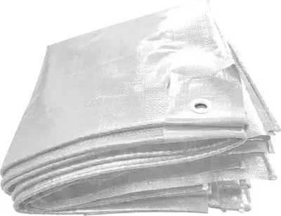 Image de Bâche en tissu PE 180 g/m², blanche, dimensions 4 x 6 m