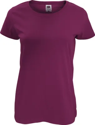 Produktbild von Fruit of the Loom - T-Shirt für Damen kurzärmlig RW4724 (L) (Burgunder)