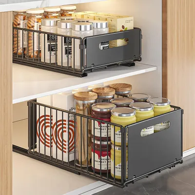 Produktbild von SolidKeus – Faltbarer Küchenschrank-Organizer mit 2 Fächern