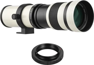 Produktbild von Kamera MF Super Tele-Zoomobjektiv F / 8.3-16 420-800mm T2-Halterung mit AI-Halterung Adapterring Universal 1/4 Gewinde Ersatz fuer Nikon AI-Halterung D50 D90 D5100 D7000 D3 D5100 D3100 D3000 D60 Kameras