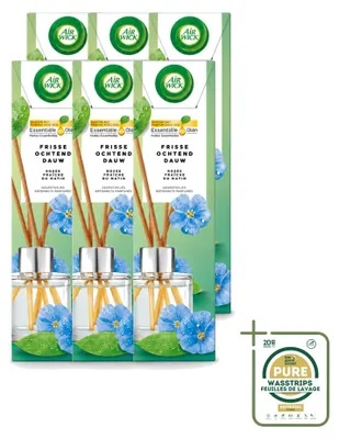 Productafbeelding van 6 x Air Wick geurstrips "Frisse Morgendauw" met etherische oliën, 40 ml - Voordeelverpakking - 6 stuks