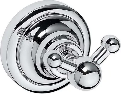 Produktbild von BETRO CHROM Doppelkleiderhaken Messing Chrom 65x65x65 mm für Bad & Küche >> zum Bohren