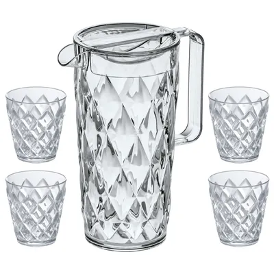 Image de koziol 4007535 koziol Karaffe Crystal 1,6 l, 1 set