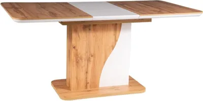 Moderner Esstisch Naturfarben Matt Weiß, Designer Esstisch, Designer Küchentisch, Ausziehbarer Esstisch, Modern Table Natural Matte White, Designer Dining Table, Designer Kitchen Table, Extendable Dining Table