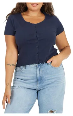 Produktbild von Brave Soul - T-Shirt für Damen, Plus GT17306 (48 DE) (Marine)